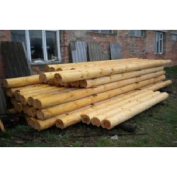 Dried round timber