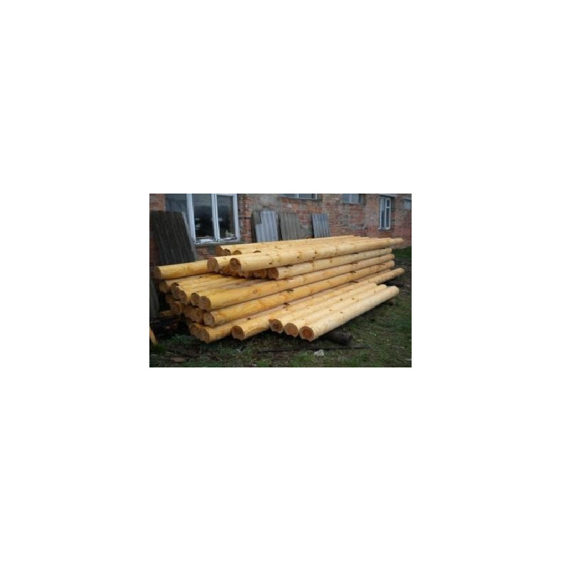 Dried round timber